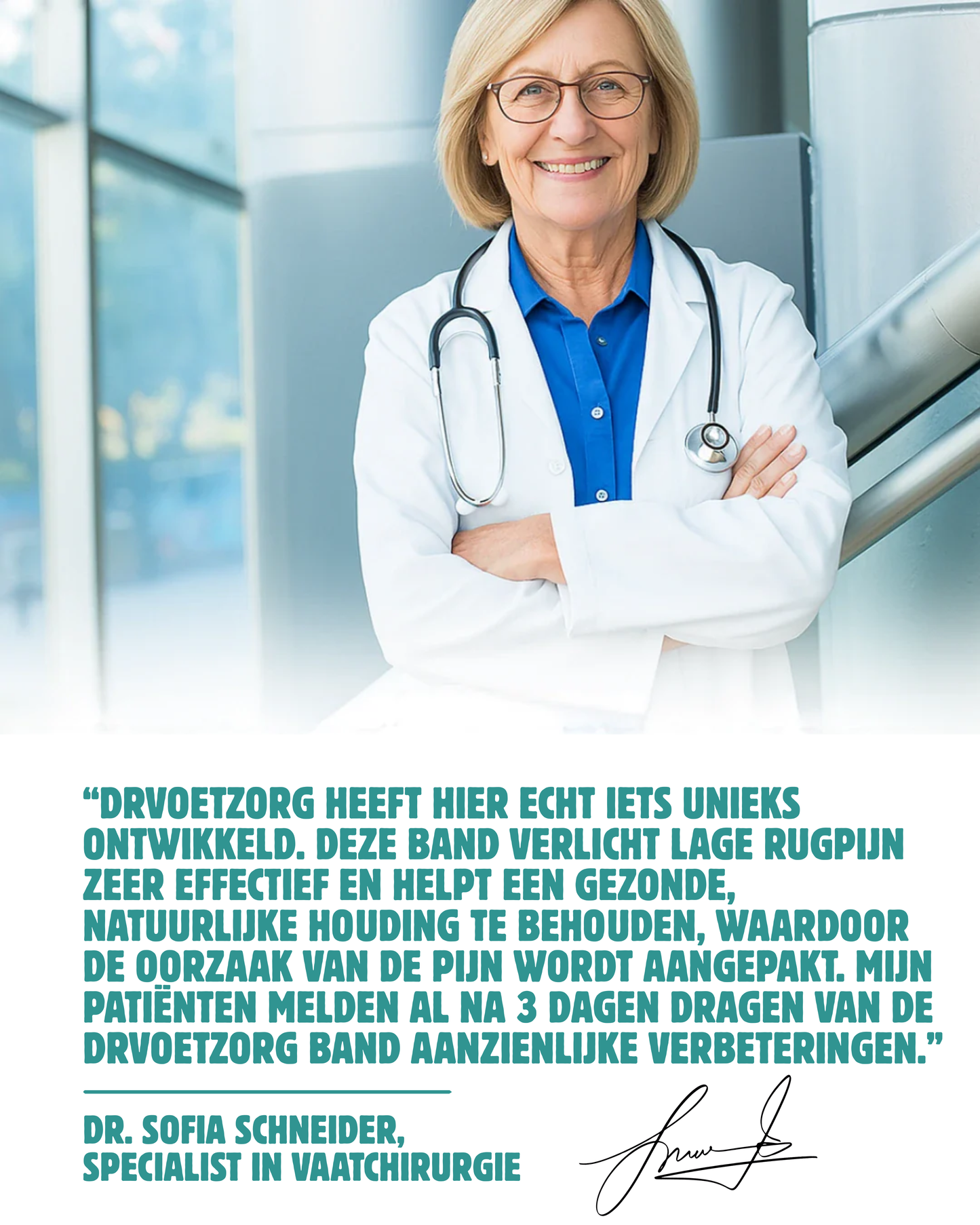 DRVOETZORG™ – Revolutionaire band voor verlichting van lage rugpijn