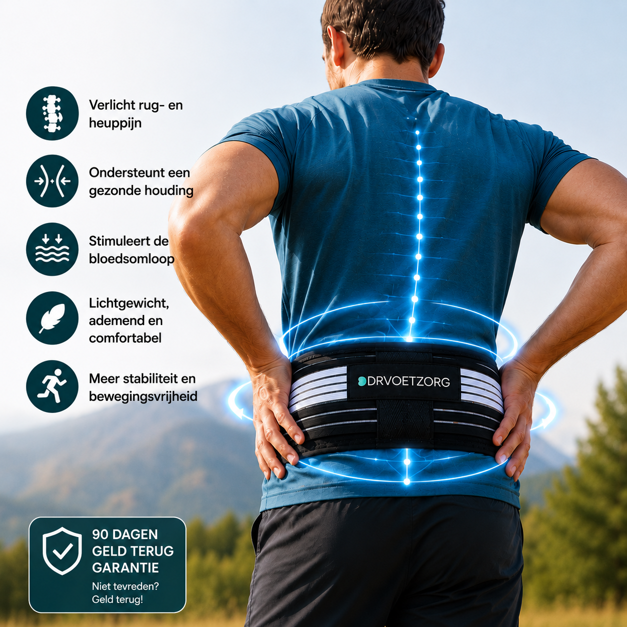 DRVOETZORG™ – Revolutionaire band voor verlichting van lage rugpijn