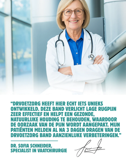 DRVOETZORG™ – Revolutionaire band voor verlichting van lage rugpijn